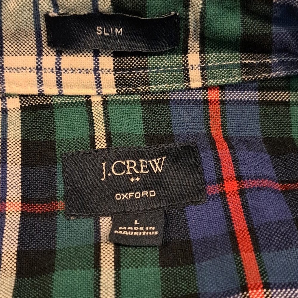 J. Crew Slim Fit Oxford men's large long sleeve button down shirt style C4283 - Picture 3 of 12